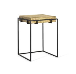 GINER Y COLOMER Table auxiliaire en acier et fer dorée